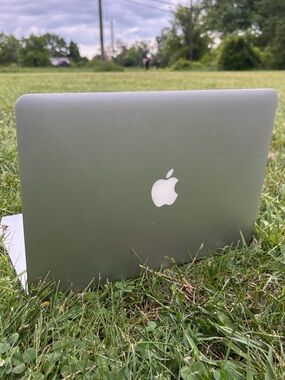 Apple Space Gray MacBook with Apple Logo